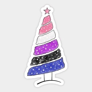 Genderfluid Christmas Sticker